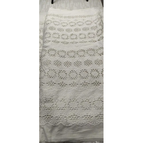 Cotton Hakoba Fabric - Mix Cotton, White | Washable, All-Season Versatility, Customizable Width and Length