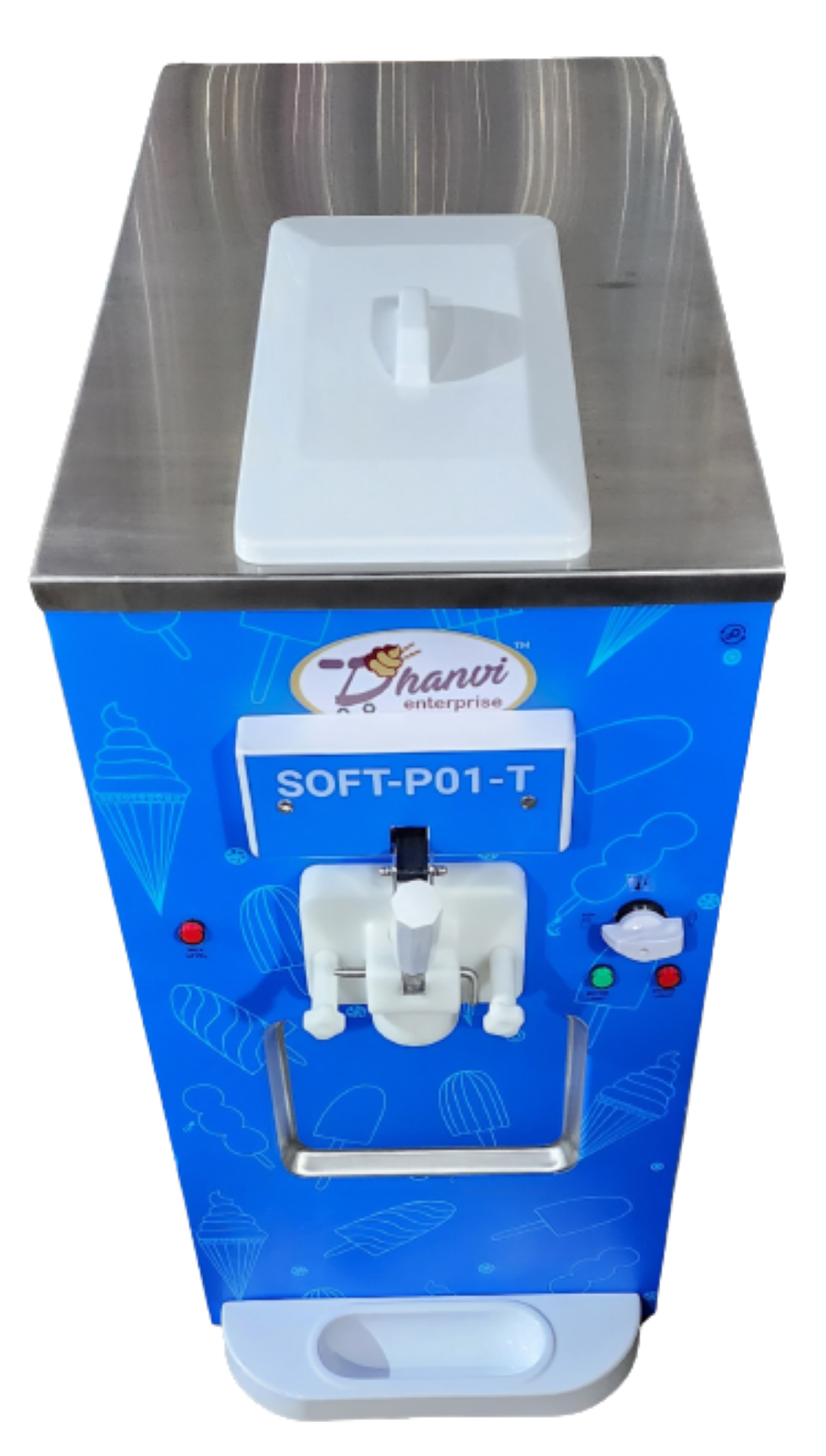 Soft Serve Ice Cream Machine Single Table Top Model Soft P01 T - Power: 1200 Watt Watt (W)
