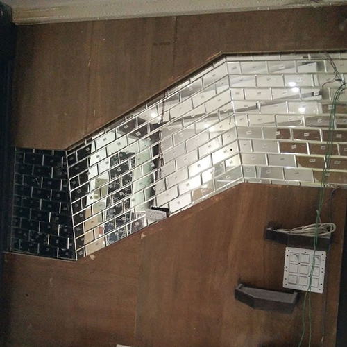 ग्लास ब्रिक डिज़ाइन वॉल क्लैडिंग मिरर