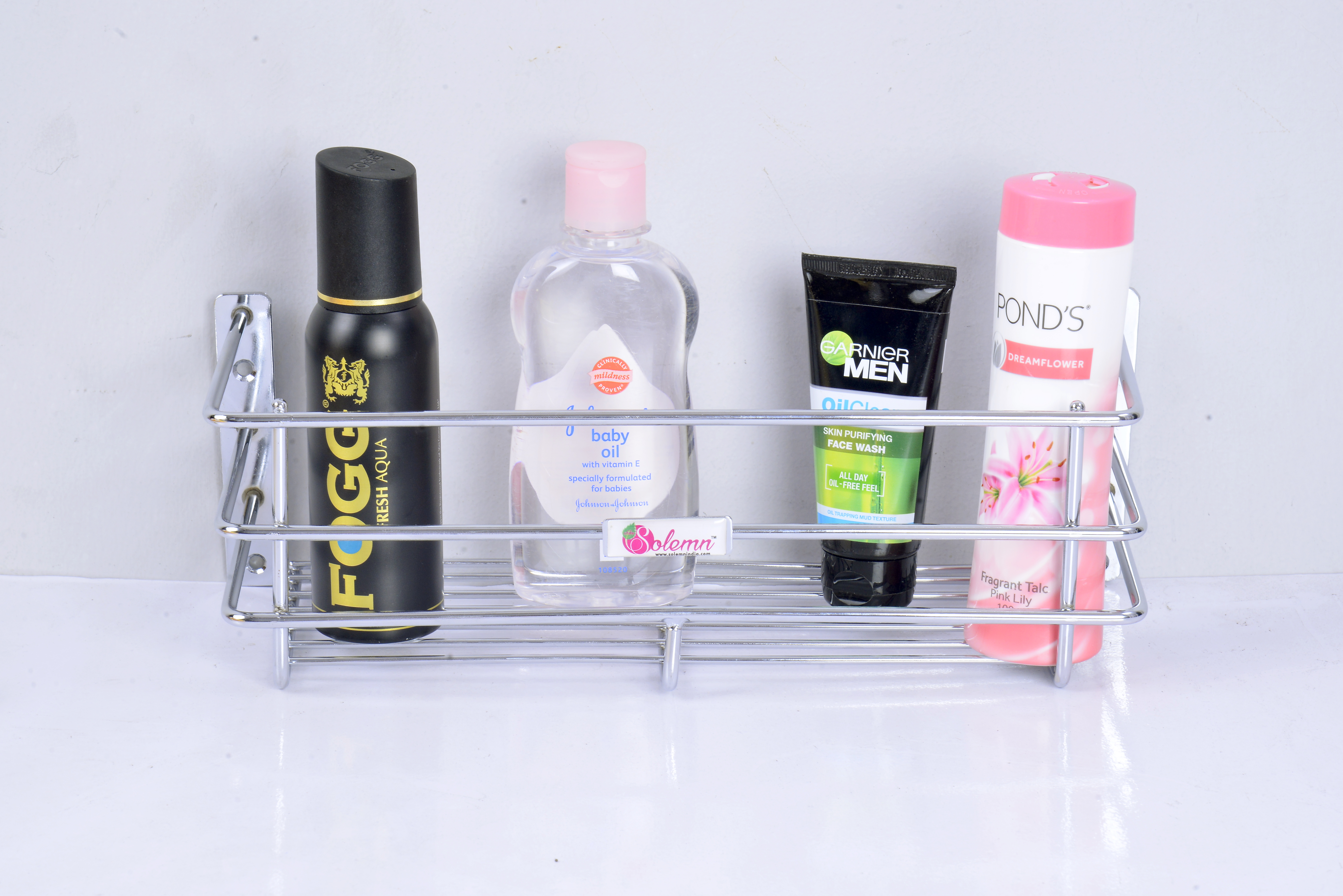 Stainless Steel Perfume Rack - 12x6 Inches | Glossy Finish, Modern Design, 7-year Warranty