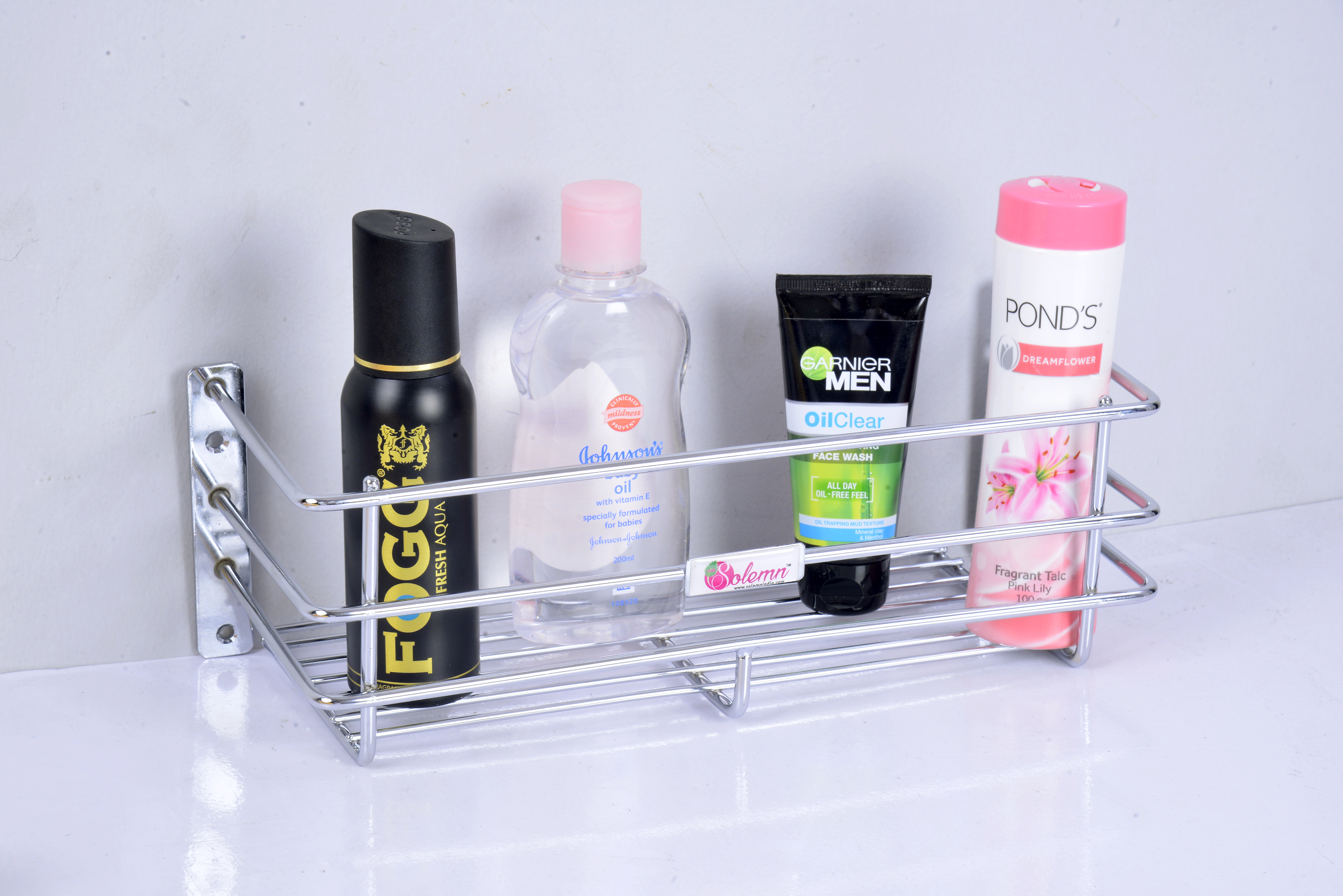 Stainless Steel Perfume Rack - 12x6 Inches | Glossy Finish, Modern Design, 7-year Warranty