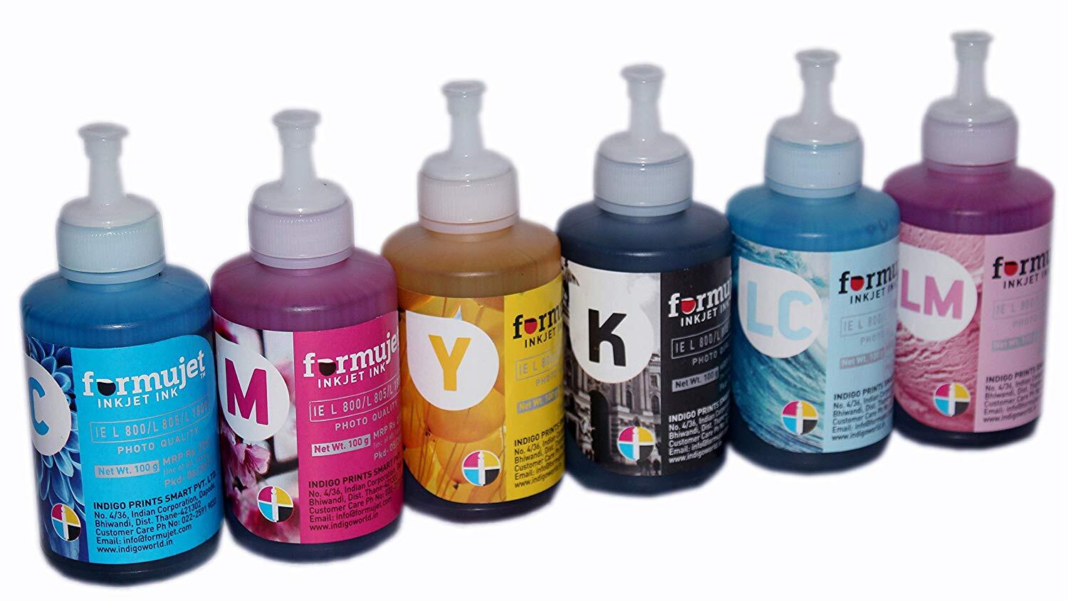 Formujet Ie L800 Ink - Set Of 6 Colors 100 Gm Application: Transfer Printing