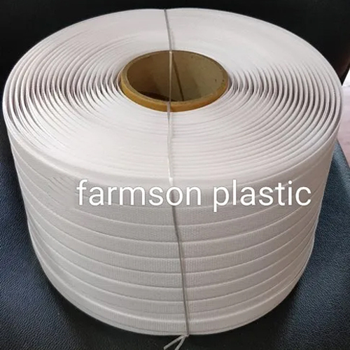 Milky White Virgin Pp Strapping Roll - 6mm To 19mm Width, Strong Pp Material | Moisture & Uv Resistant, Ideal For Commercial Packaging
