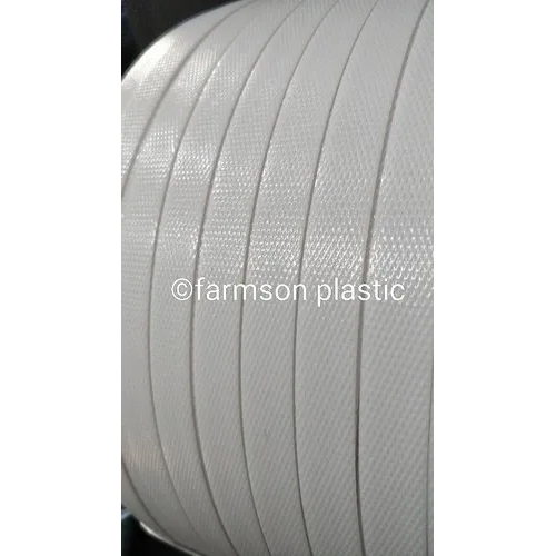 Milky White Virgin Pp Strapping Roll - 6mm To 19mm Width, Strong Pp Material | Moisture & Uv Resistant, Ideal For Commercial Packaging