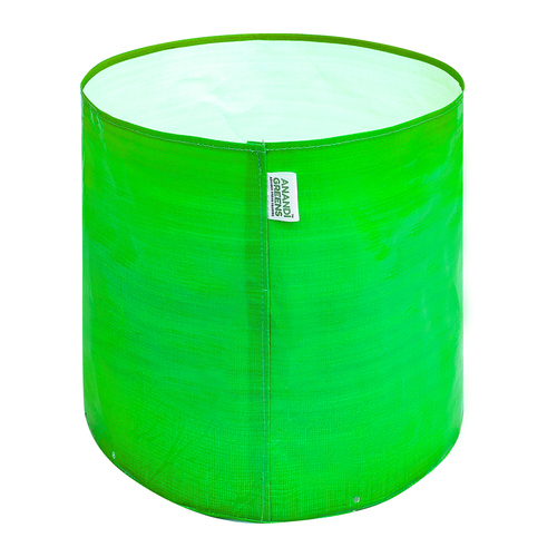 Green 15X15 Inches Hdpe Round Grow Bag