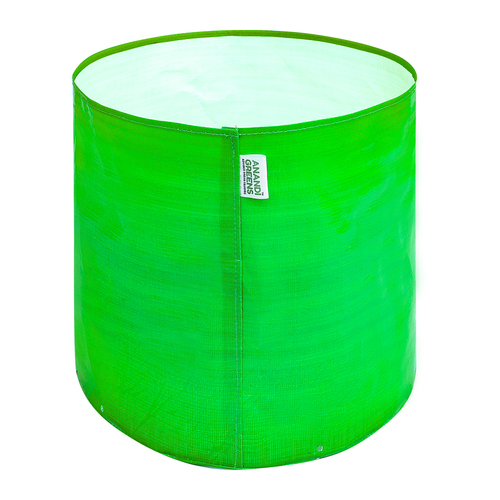 12X12 Inches HDPE Round Grow Bag - Glossy Green Finish | Durable, Eco-Friendly Material for Optimal Plant Growth