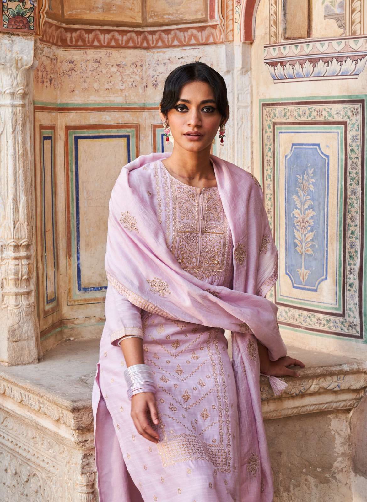 Ladies Handwork Linen Suits