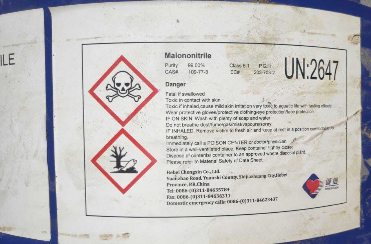 Malononitrile (Malonic Dinitrile) Best Before: 3 Years