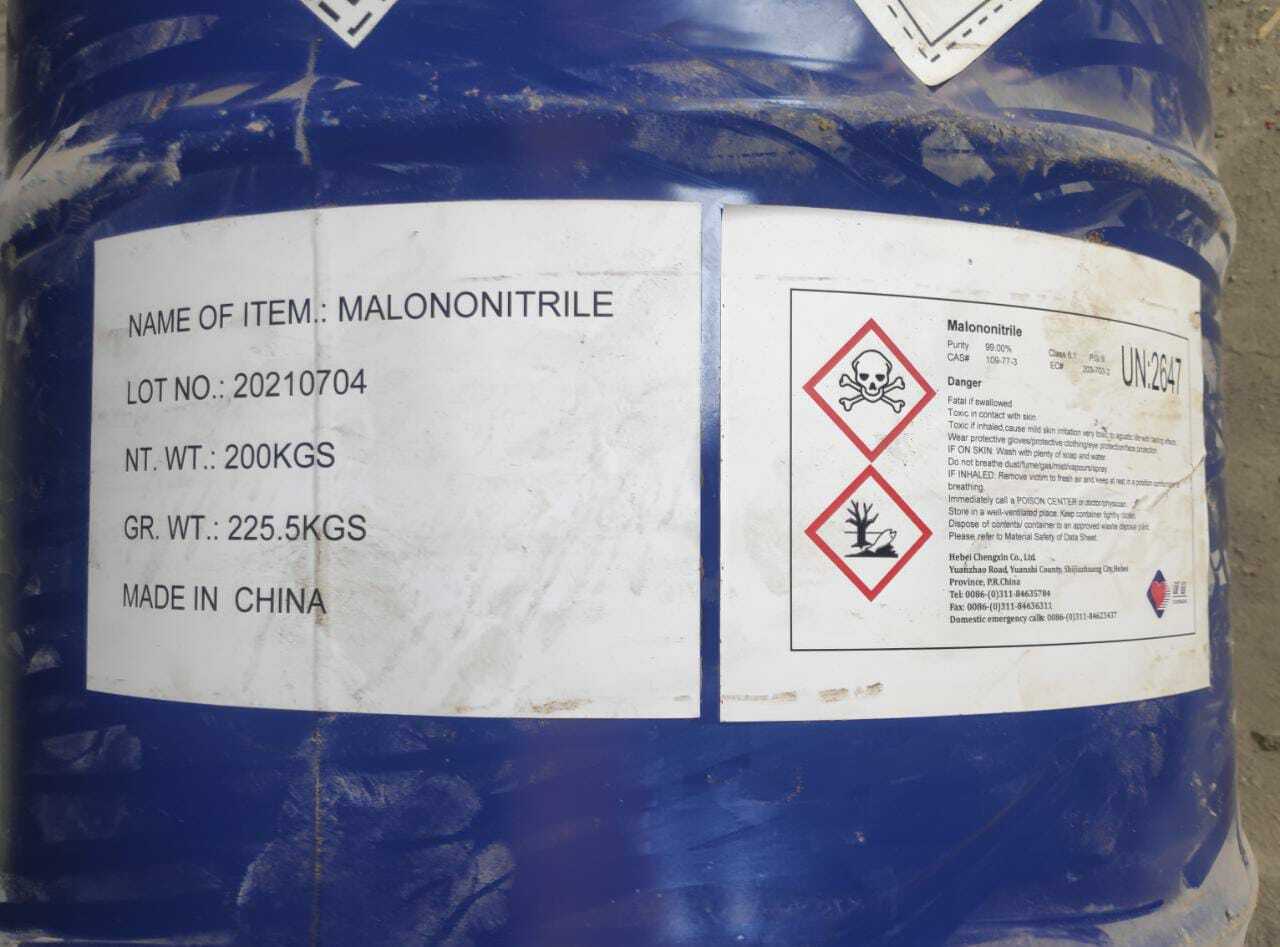 Malononitrile (Malonic Dinitrile) Best Before: 3 Years
