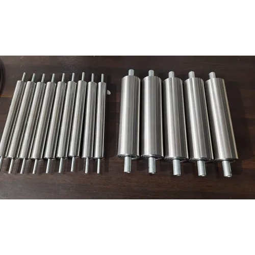 सिल्वर इंडस्ट्रियल पाइप रोलर