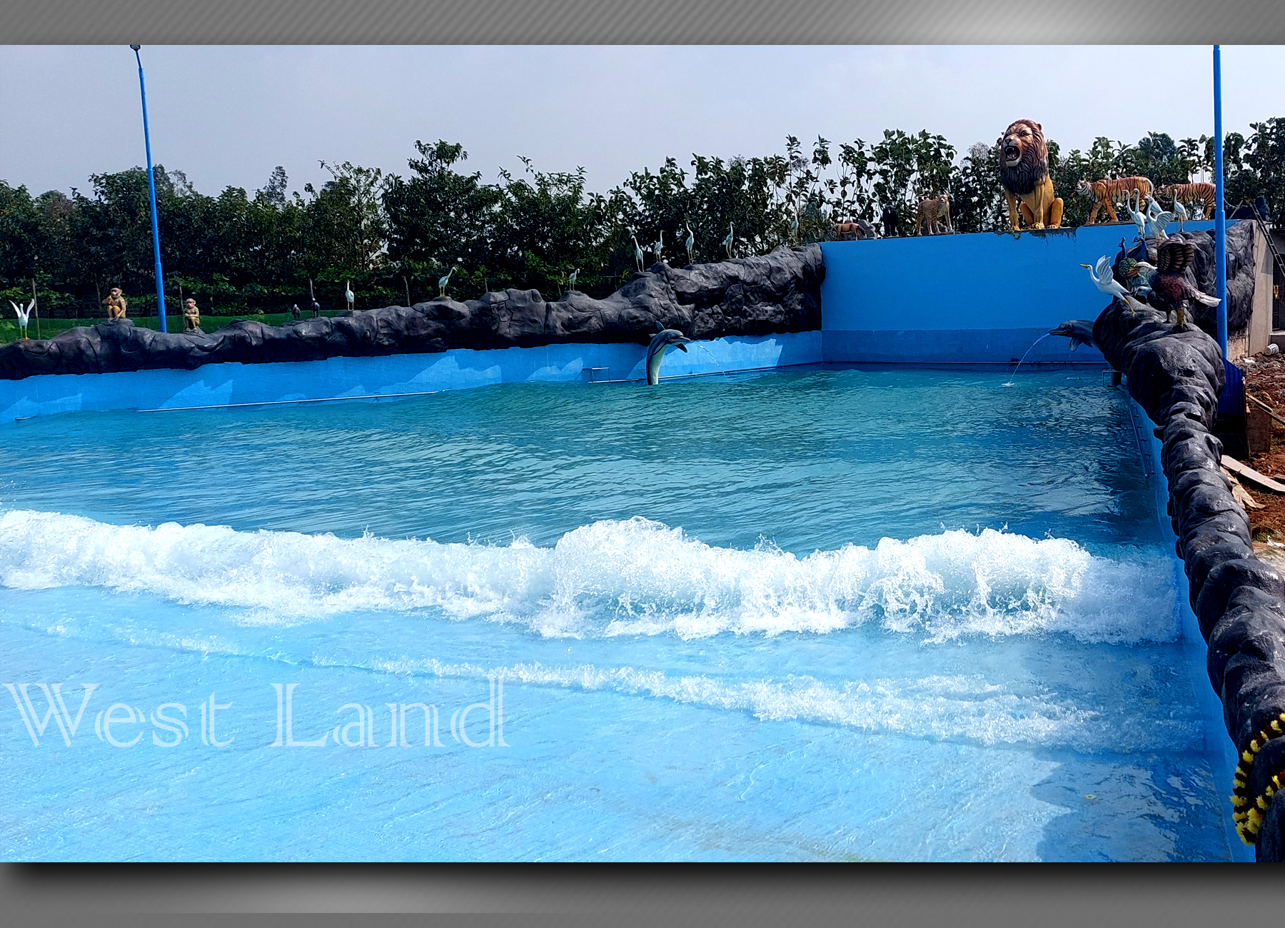 Wave Pool Installation - Color: Sky Blue