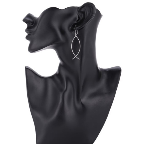Ichthys Fish Silver Earrings Gender: Women
