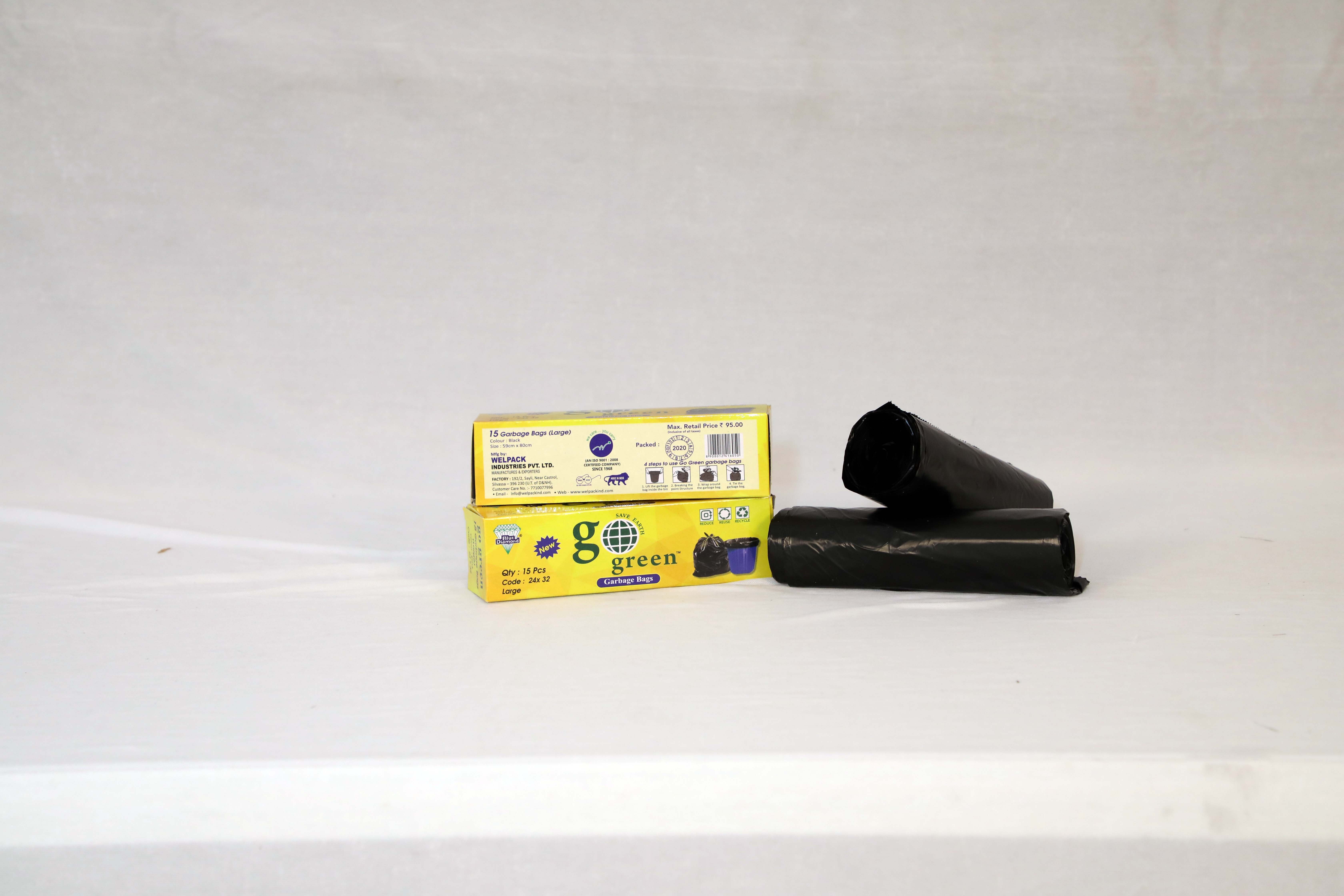 Small 17-19 Garbage Bags - Pe Material, 17x19 Inch, Black Color | Lightweight, Tear-free, Versatile Use In Home, Office, Hotel, And Events