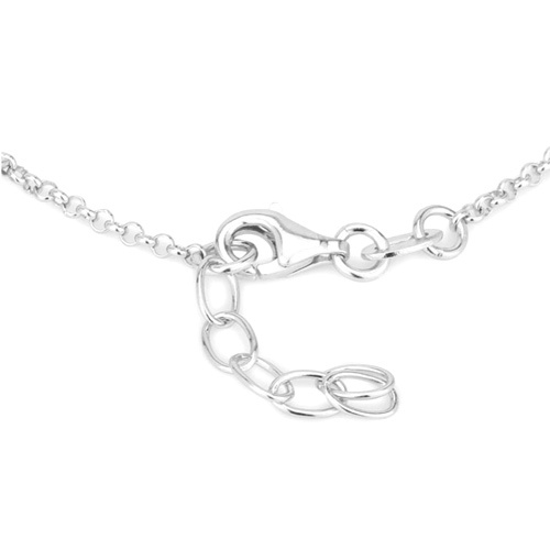 Modern Dangling Star Moon Charm Silver Bracelet