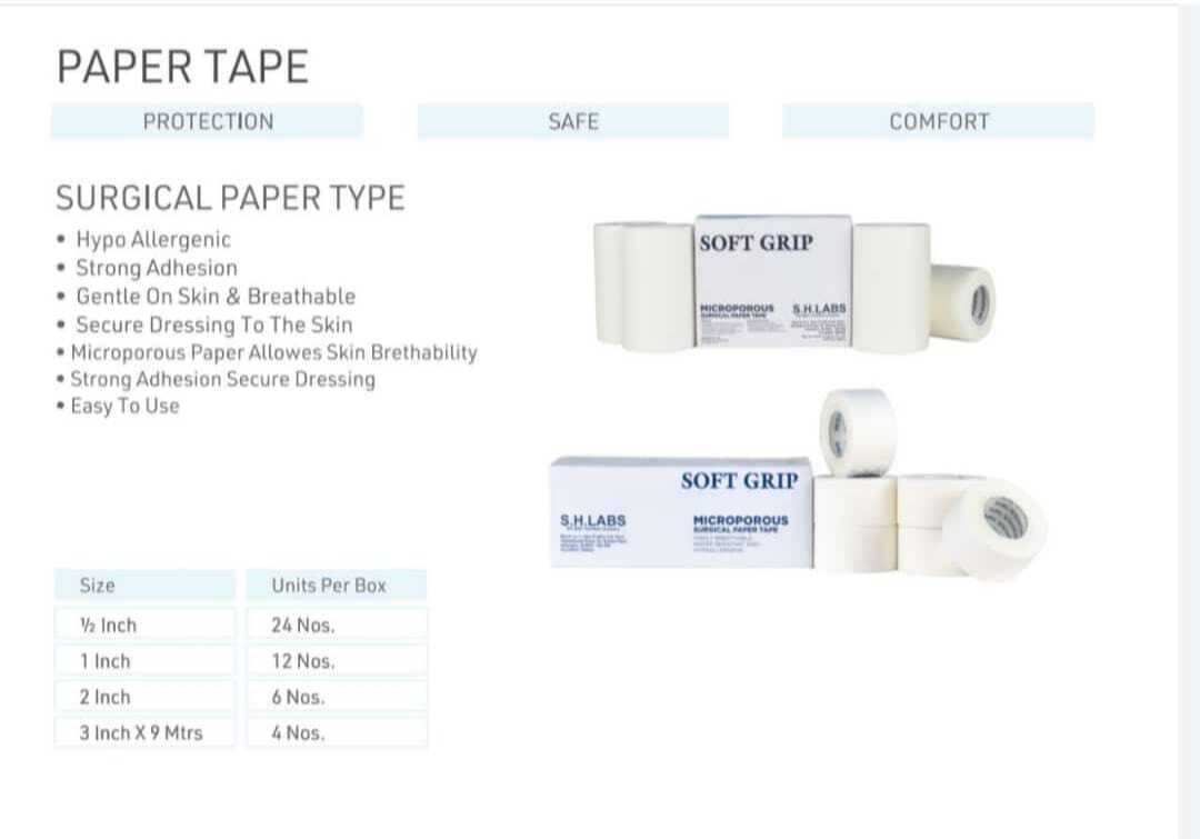 White Soft Grip Paper Tape