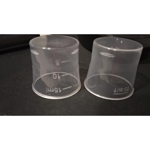 पारदर्शी 15ml फ्लैट मापने वाला कप