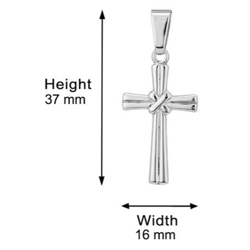 Cross Silver Pendant Necklace - Silver 925 | Various Sizes Available, Elegant Design
