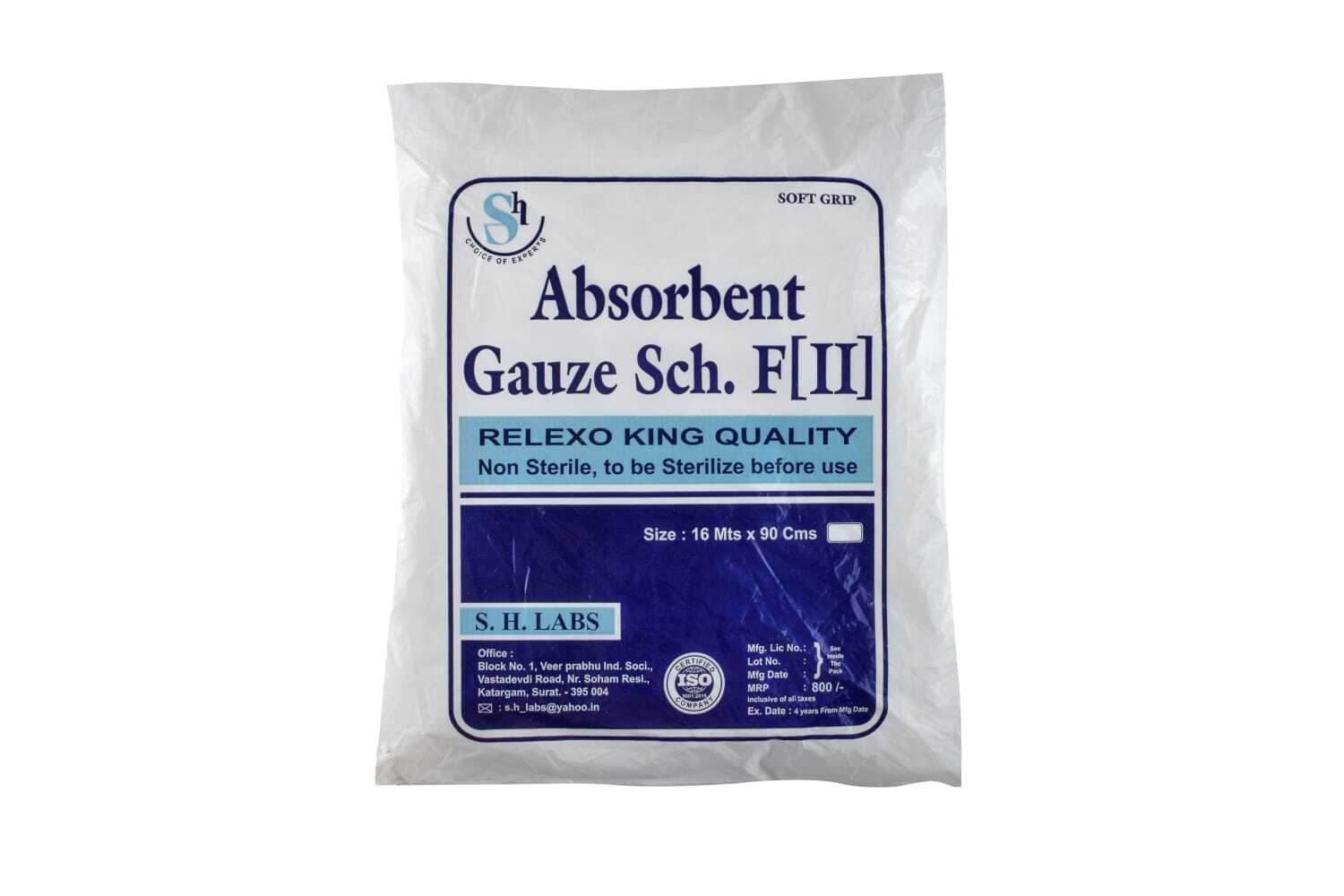 Soft Grip Gauze Cloth - Non Woven, Size 90cm X 10mtr & 90cm X 16mtr, White | Soft And Absorbent, Relexo King Quality, Non Sterile