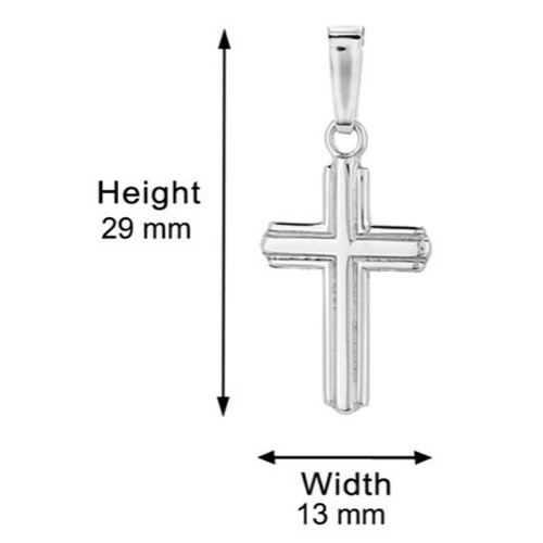 Sterling Silver Cross Silver Pendant Necklace Size: Different Available