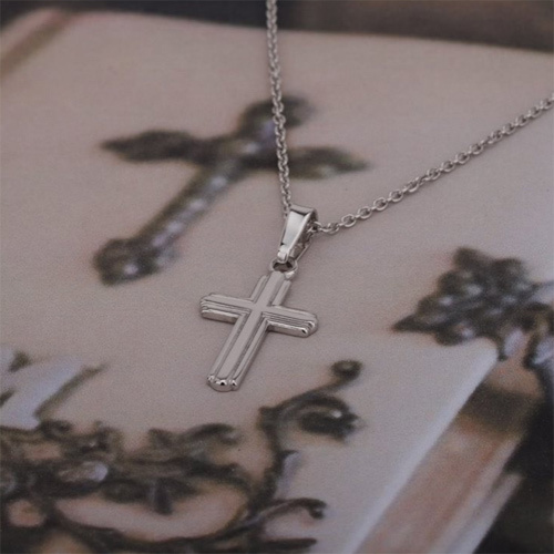 Sterling Silver Cross Silver Pendant Necklace Size: Different Available