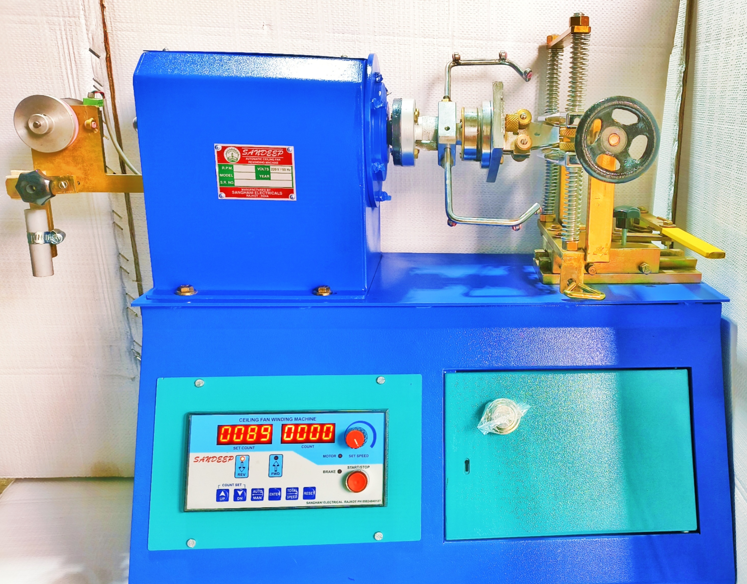 Blue Ceiling Fan Winding Machine