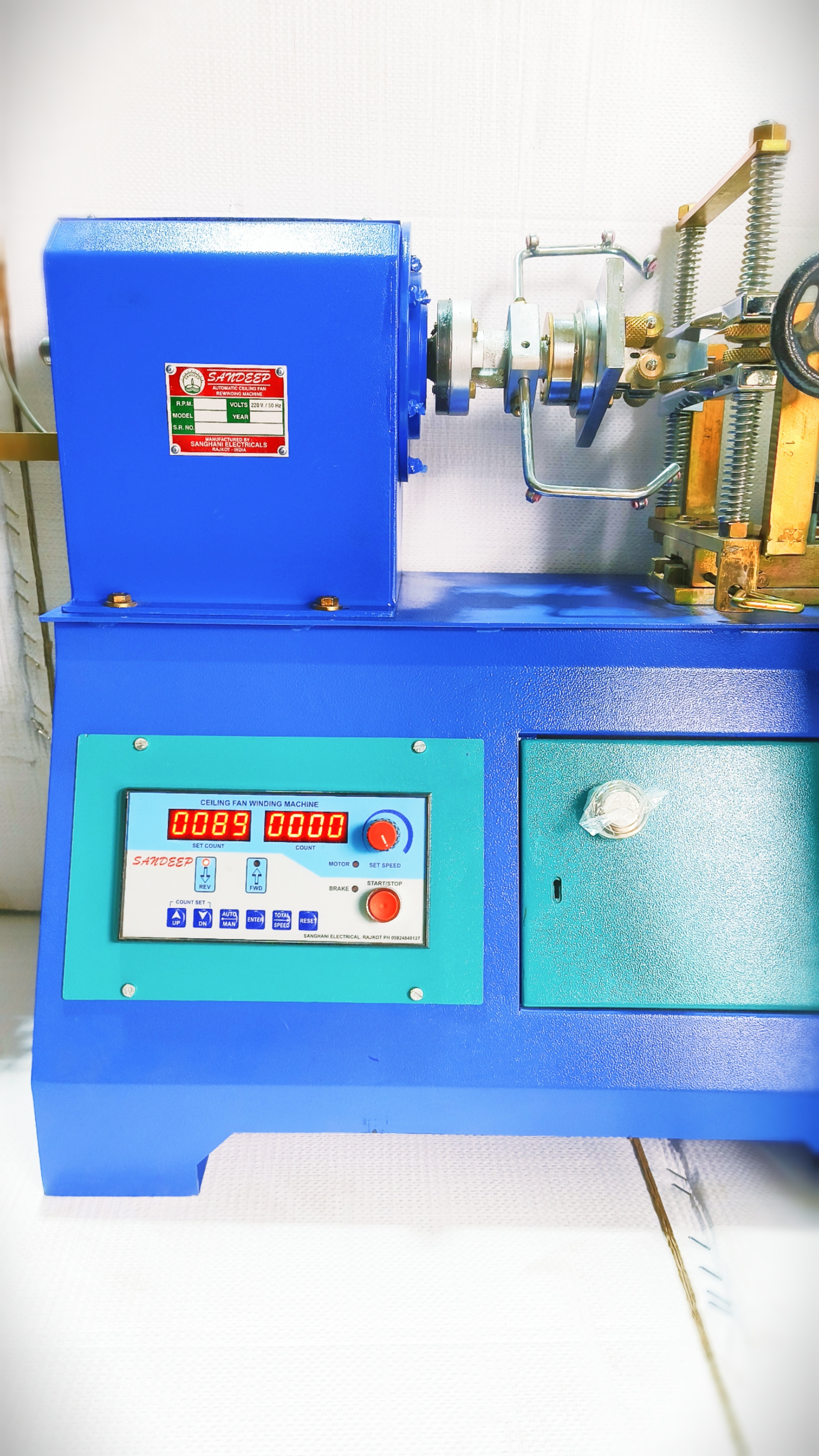 Blue Ceiling Fan Winding Machine