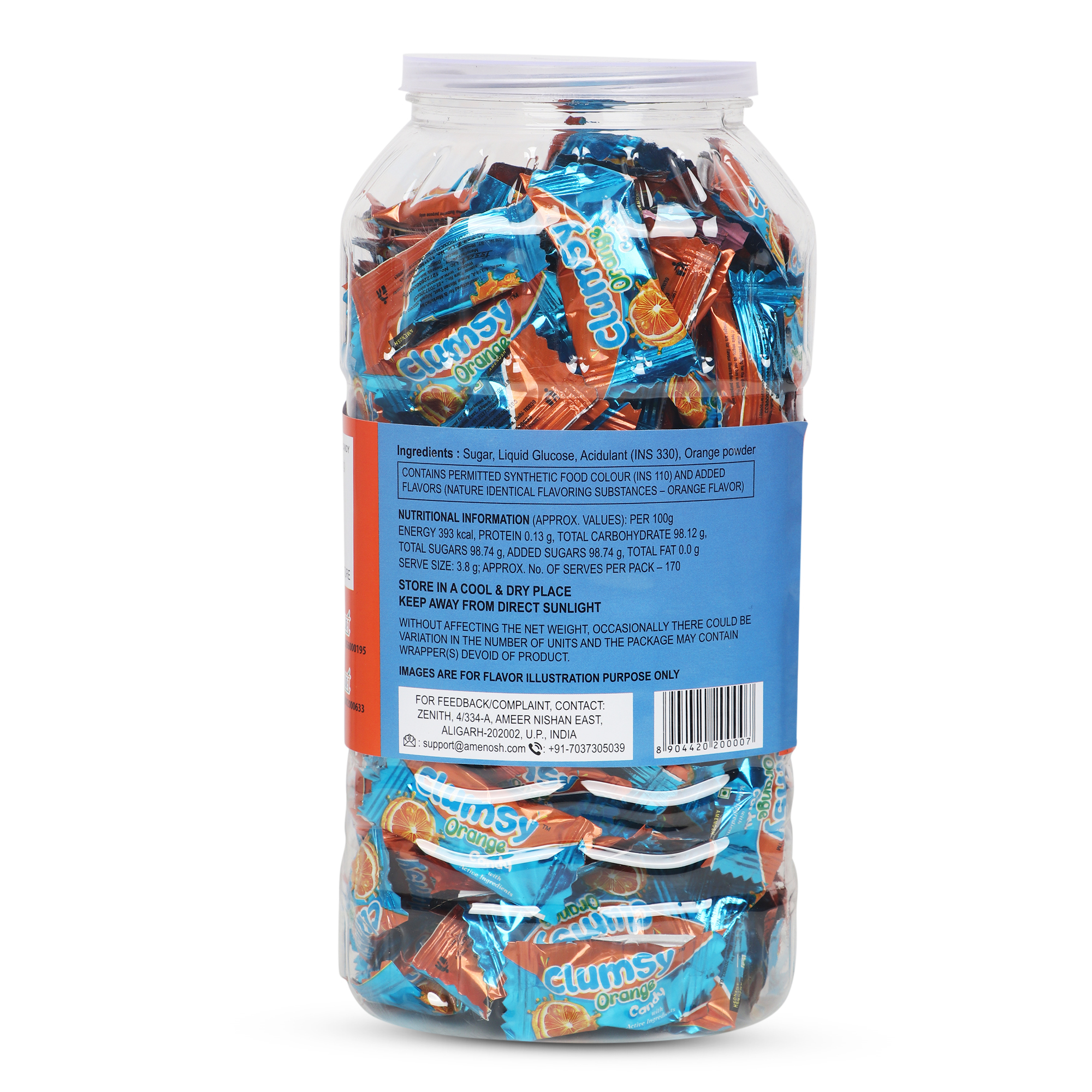 Sweet Clumsy Orange Flavored Candy