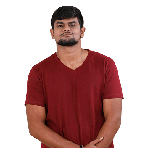 मेन प्लेन वी नेक टी शर्ट डिजाइन: मॉडर्न