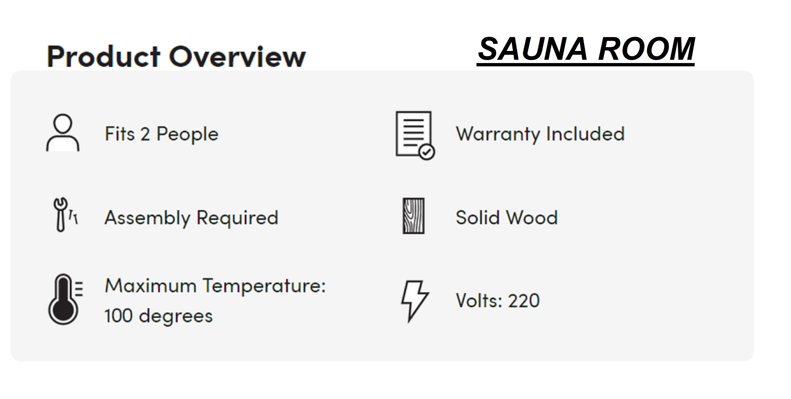 Sauna Room - Battery Life: 7 Years