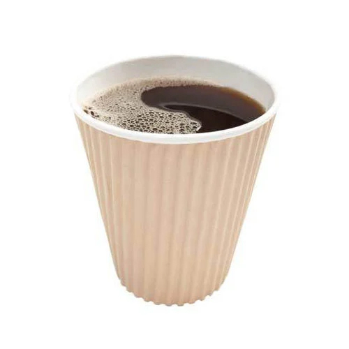 सफेद रंग का रिपल पेपर कप