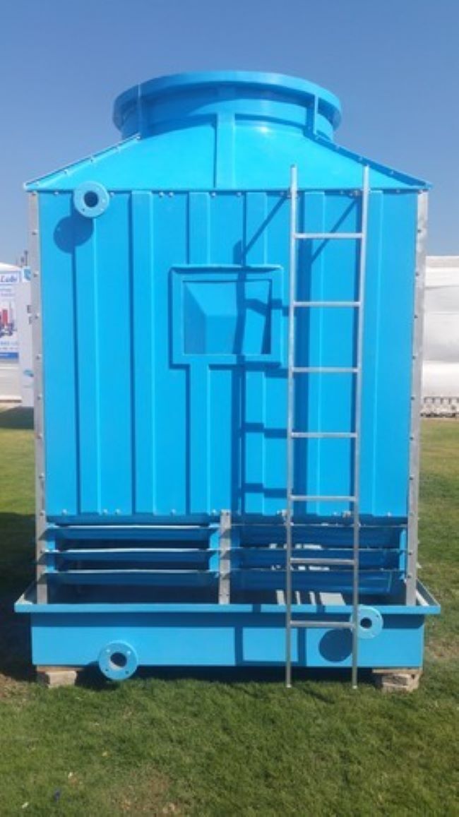 Frp Cooling Tower - Metal Build, Different Sizes Available, Blue Color | New Condition, Industrial Application, Warranty Included