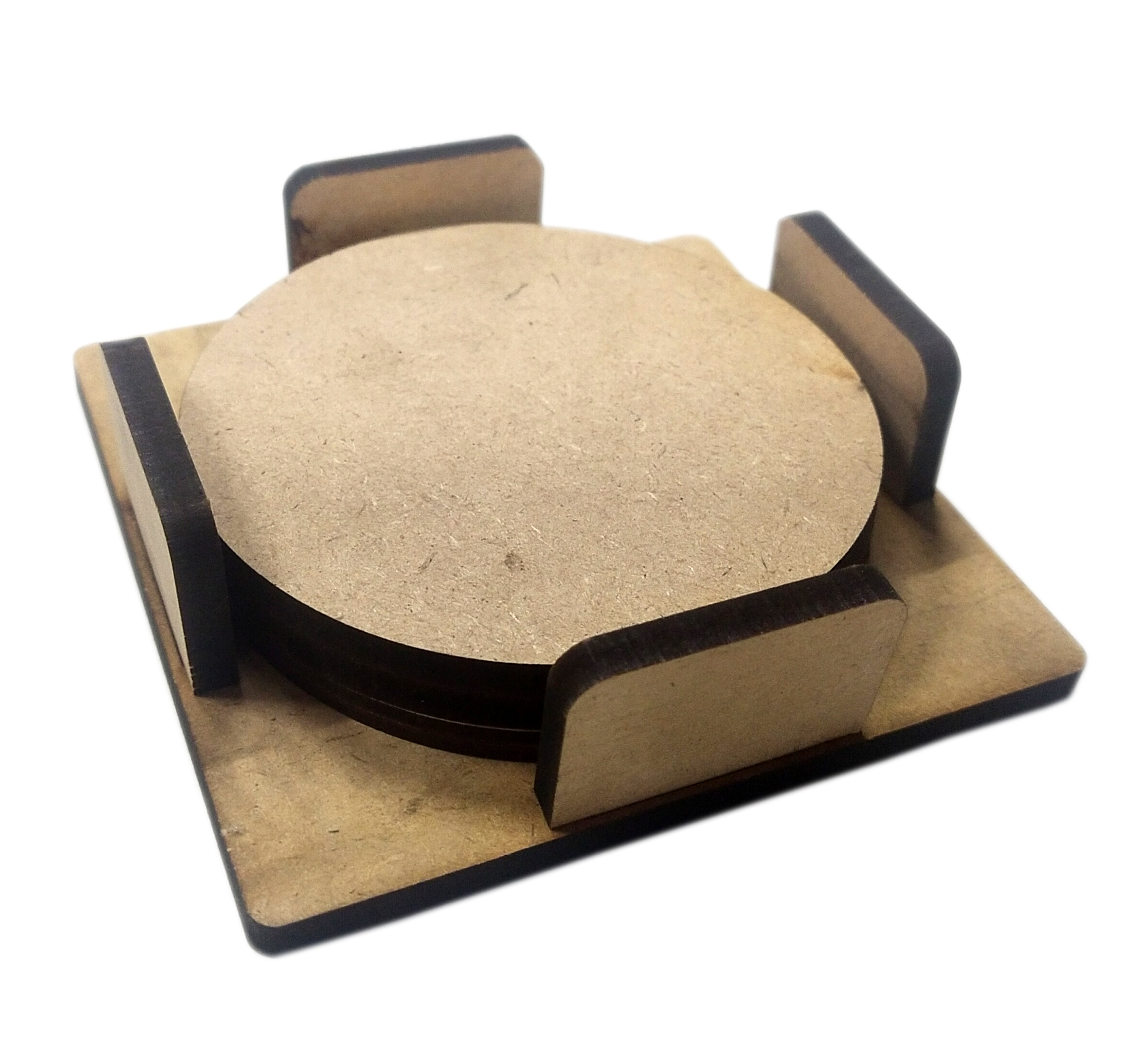 Yorkker Mdf Diy Round Coasters With Holder