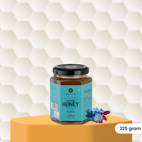 Himachal Multiflora Honey 500g - Moisture 19.80%, Shelf Life 18 Months | Raw Honey, Antioxidant Powerhouse, Cough Stopper, Skin Care Benefits