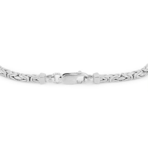 Modern Handmade Byzantine Chain Silver Bracelet