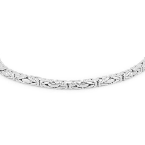 Modern Handmade Byzantine Chain Silver Bracelet