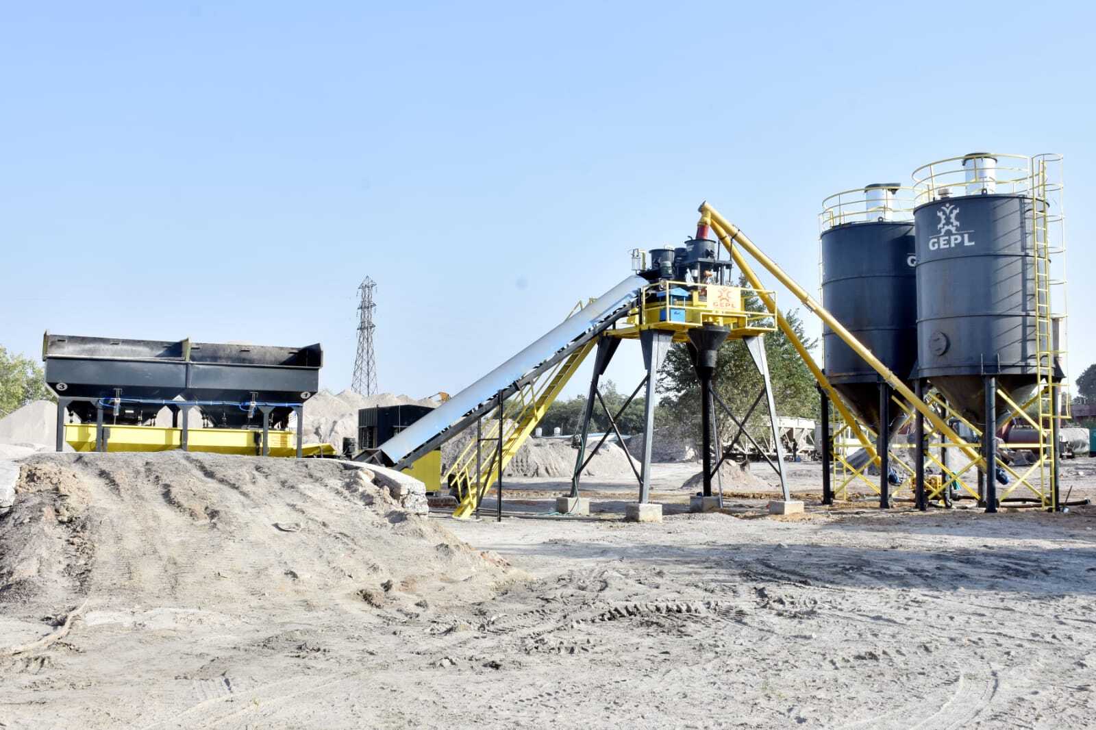 Cross-bin Stationary Concrete Batching Plant