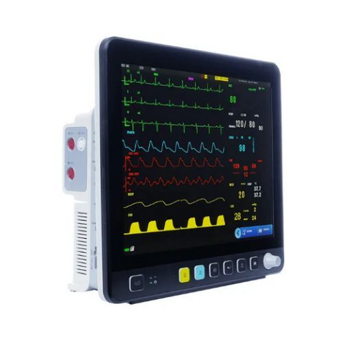 Modular Patient Monitor Machine - 12.1 Inch Color Lcd Touch Screen, 8 Parameters Including Ecg And Spo2, Integrated Emergency Lithium Battery | Flexible Dual Ibp, Multi-lead Waveform, 7-day Trend Chart, Real-time S-t Analysis
