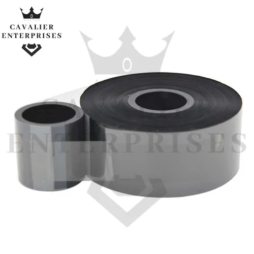 33 mm x 550mtr Wax Resin TTO Ribbon - Plastic, 33mm Width x 550m Length, Black | Durable, Waterproof, Barcode Feature, Round Shape