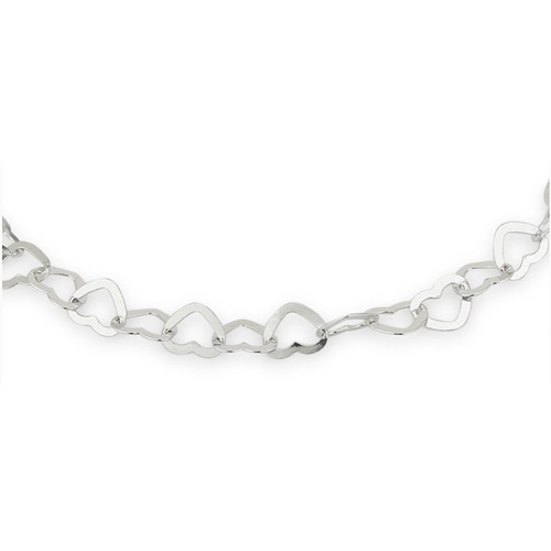 Open Heart Multi-link Chain Bracelet - Silver 925 Material , Modern Style Crafted Jewelry For Elegant Fashion Appeal