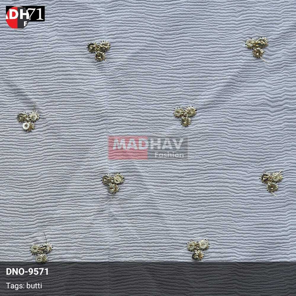Stunning Sequins Embroidered Butti On Net Fabric - Blend Fabric, Soft Feel, Vibrant Colors | Perfect For Blouses, Dupattas, Lehangas, And Sarees