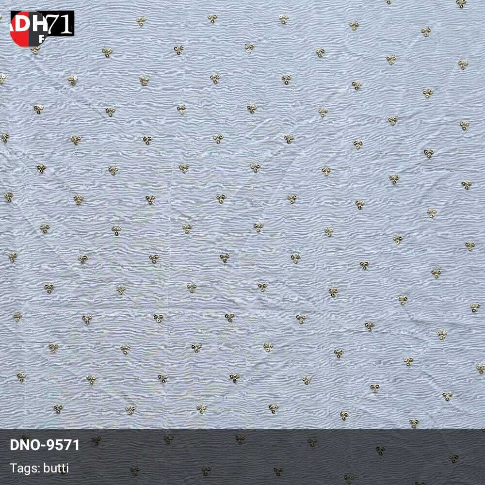 Stunning Sequins Embroidered Butti On Net Fabric - Blend Fabric, Soft Feel, Vibrant Colors | Perfect For Blouses, Dupattas, Lehangas, And Sarees
