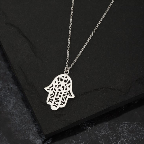 Hamsa Silver Pendant Necklace Size: Different Available