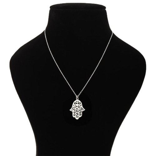 Hamsa Silver Pendant Necklace Size: Different Available
