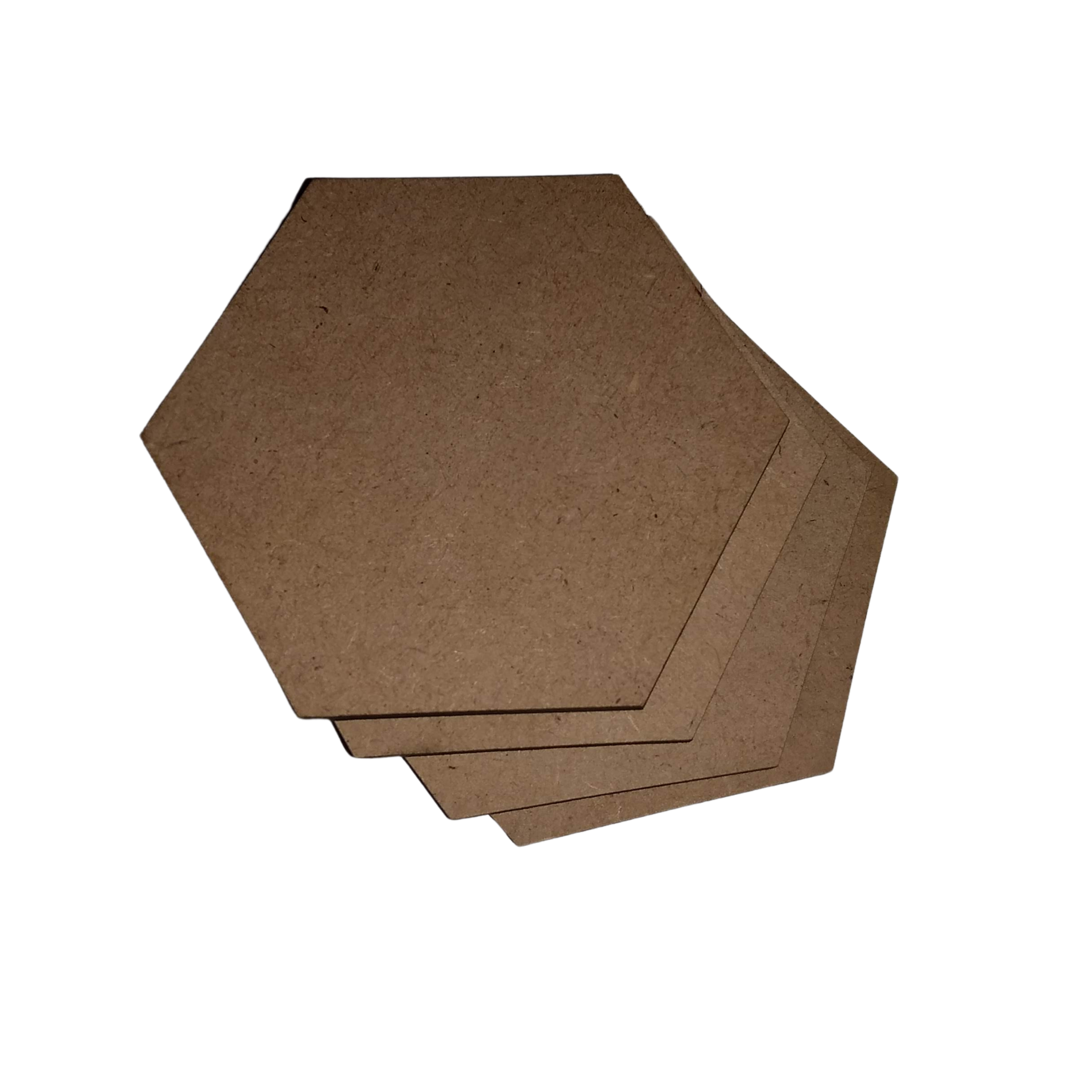 Yorkker Mdf Diy Coaster Set - Pack Of 4 Shapes (Hexagon, Square, Circle) , Unfinished Wooden Cutouts Perfect For Crafting And Decoration