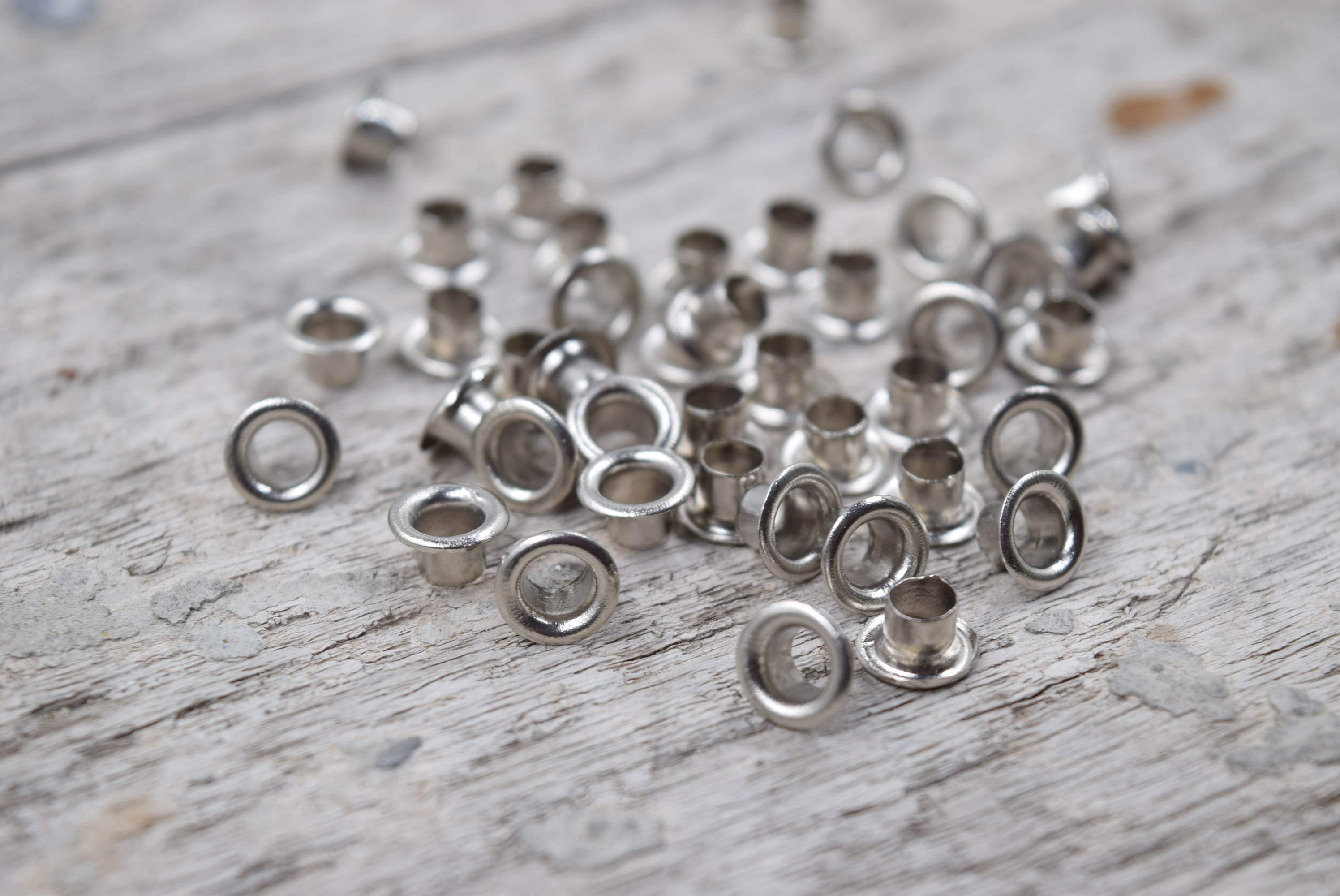 Eyelet Fasteners - Metal Brass, All Sizes, Nickel/gold/antique/black/nkl Plating, Round Shape