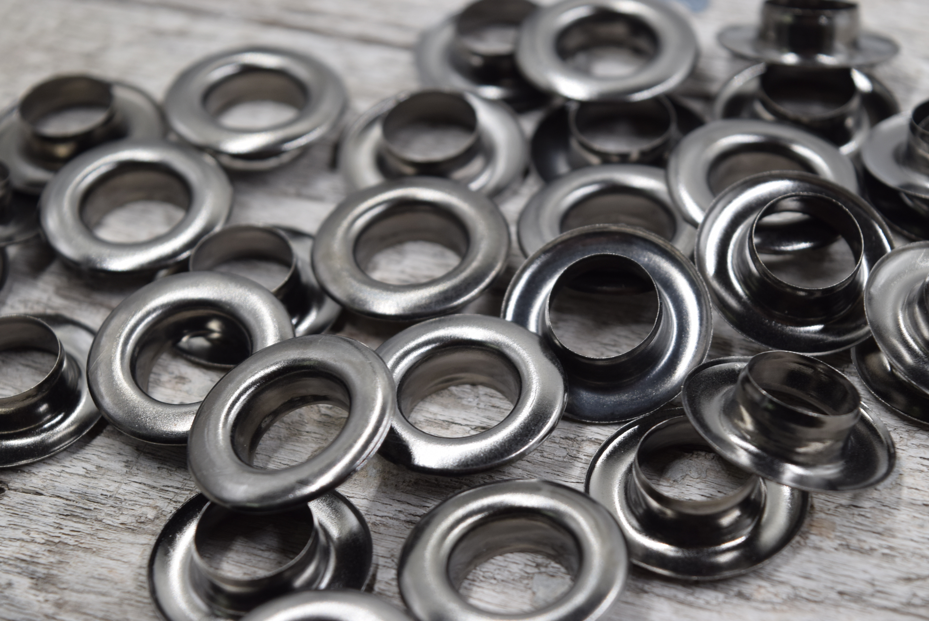 Eyelet Fasteners - Metal Brass, All Sizes, Nickel/gold/antique/black/nkl Plating, Round Shape