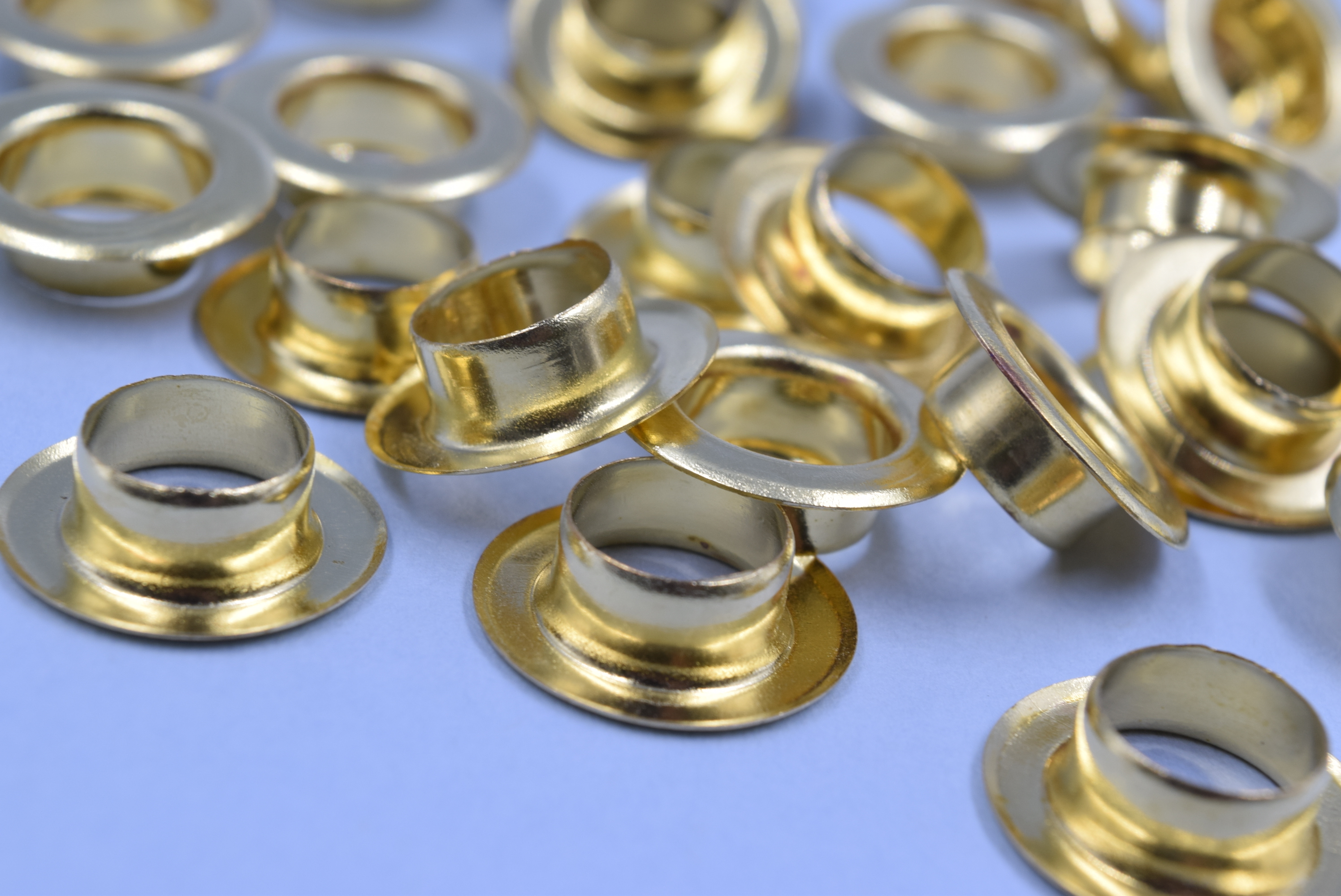 Eyelet Fasteners - Metal Brass, All Sizes, Nickel/gold/antique/black/nkl Plating, Round Shape