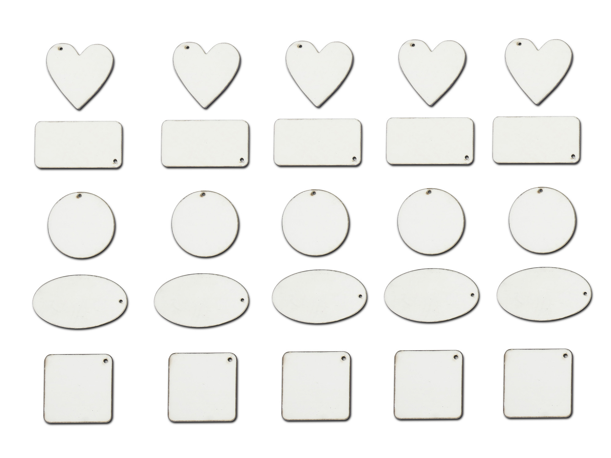 White Yorkker Sublimation Blank Keychain Pack Of 50 Pcs Assorted
