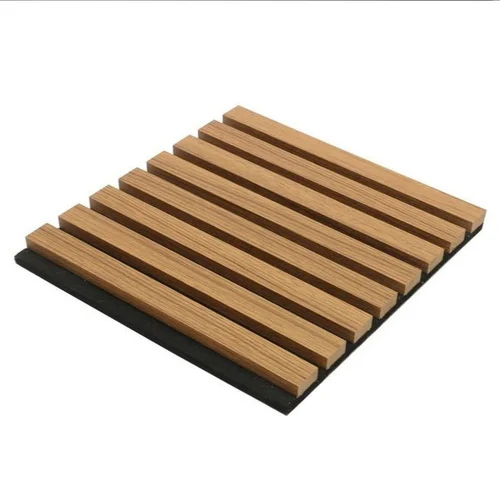 18 Mm Acoustic Wooden Panel - Acoustic Material 18 Mm Thickness Light Brown Color | Ideal For Wall Interiors Reverberation Control Durable Design