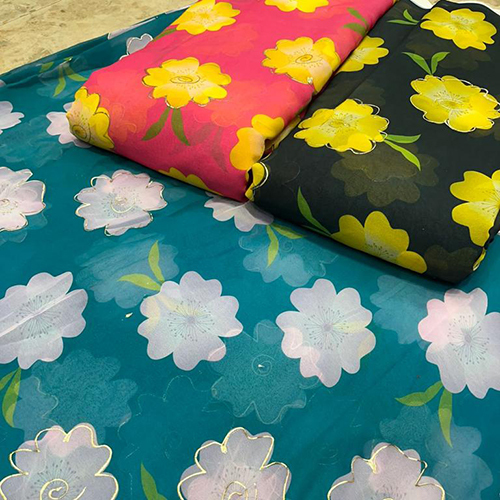 वॉशेबल जॉर्जेट डिजिटल आउटलाइन